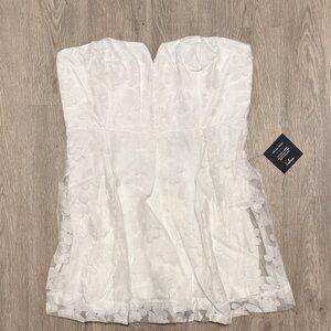 Lulus White Floral Mini Dress